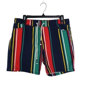 Vintage Raw Yarn Industries Shorts Mens Large Nautical Stripe Multicolor‎ Y2K